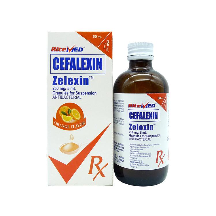 Rx: RiteMed Zelexin Orange Flavor 250mg / 5ml 60ml Granules for Oral Suspension
