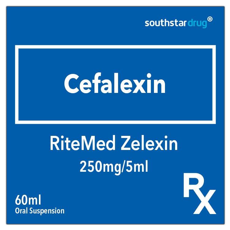 Rx: RiteMed Zelexin Orange Flavor 250mg / 5ml 60ml Granules for Oral Suspension - Southstar Drug