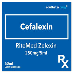 Rx: RiteMed Zelexin Orange Flavor 250mg / 5ml 60ml Granules for Oral Suspension