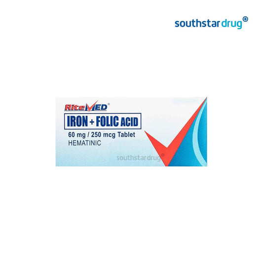 RiteMed Ferrous Plus Folic Acid Tablet - 20s - Southstar Drug