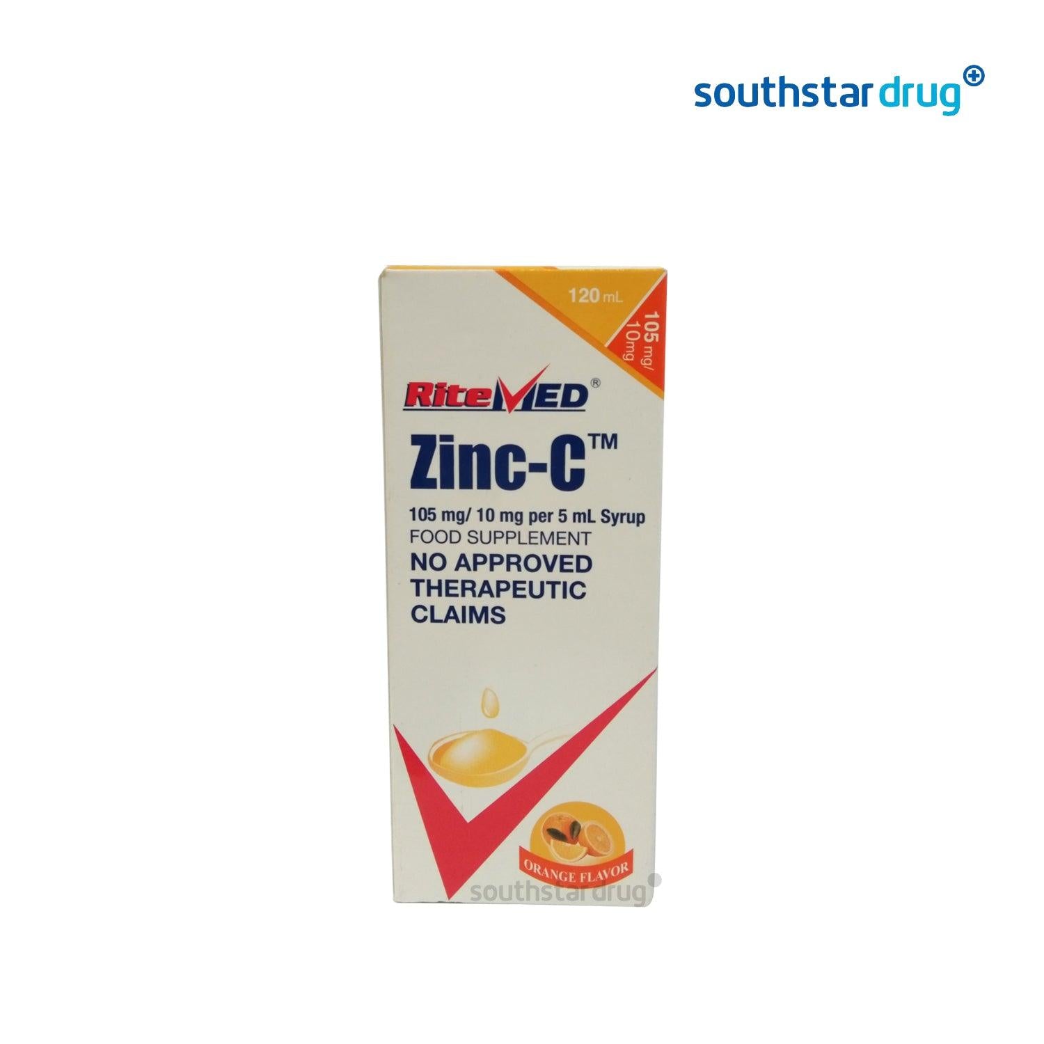 RiteMed Zinc C 105mg / 10mg 120ml Syrup - Southstar Drug