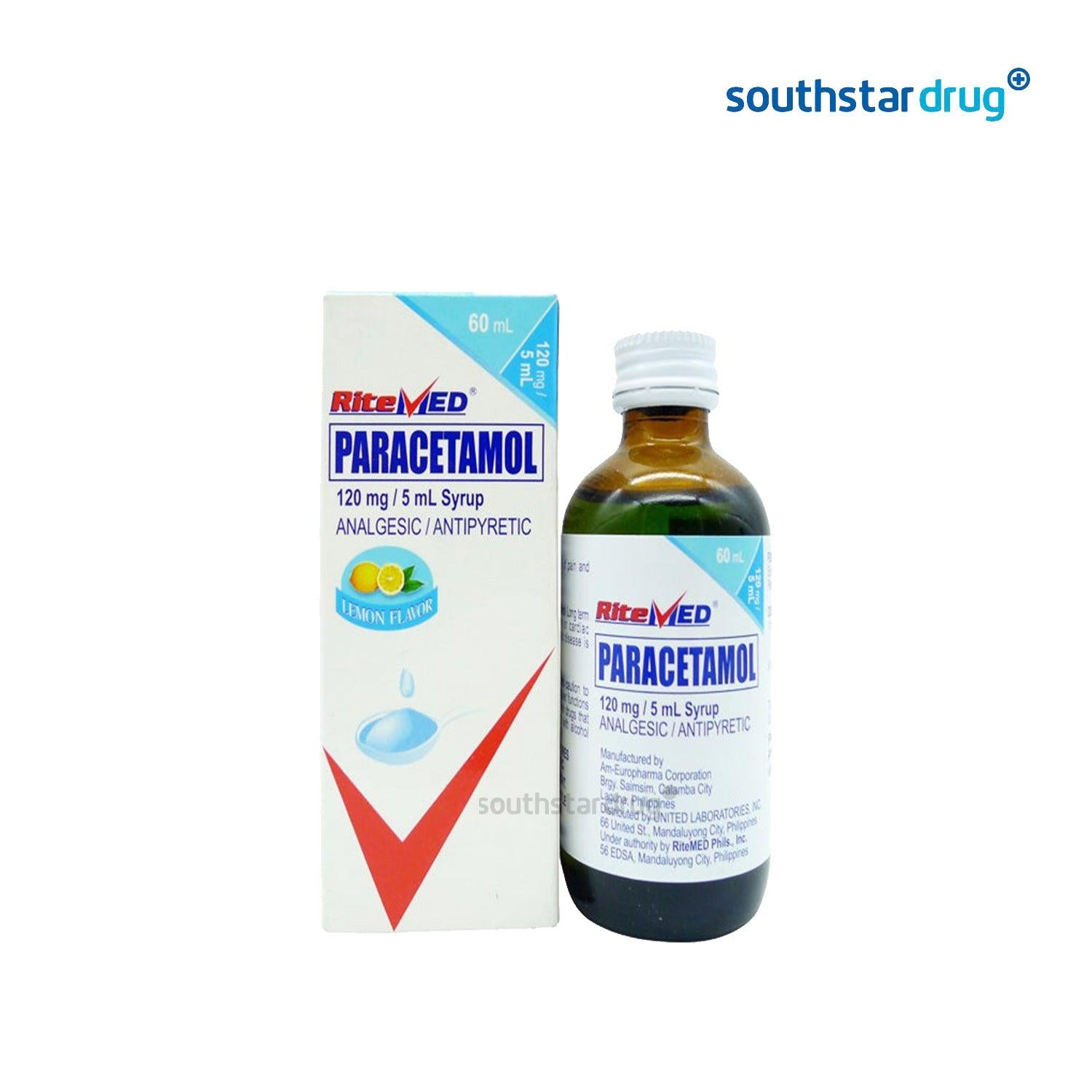 RiteMed Paracetamol 120mg / 5ml 60ml Syrup - Southstar Drug