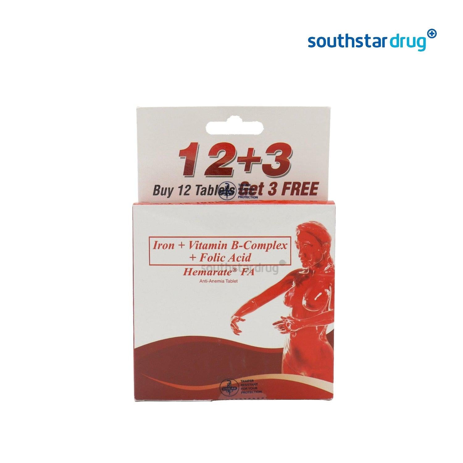 Hemarate FA 12+3 Tablet - Southstar Drug