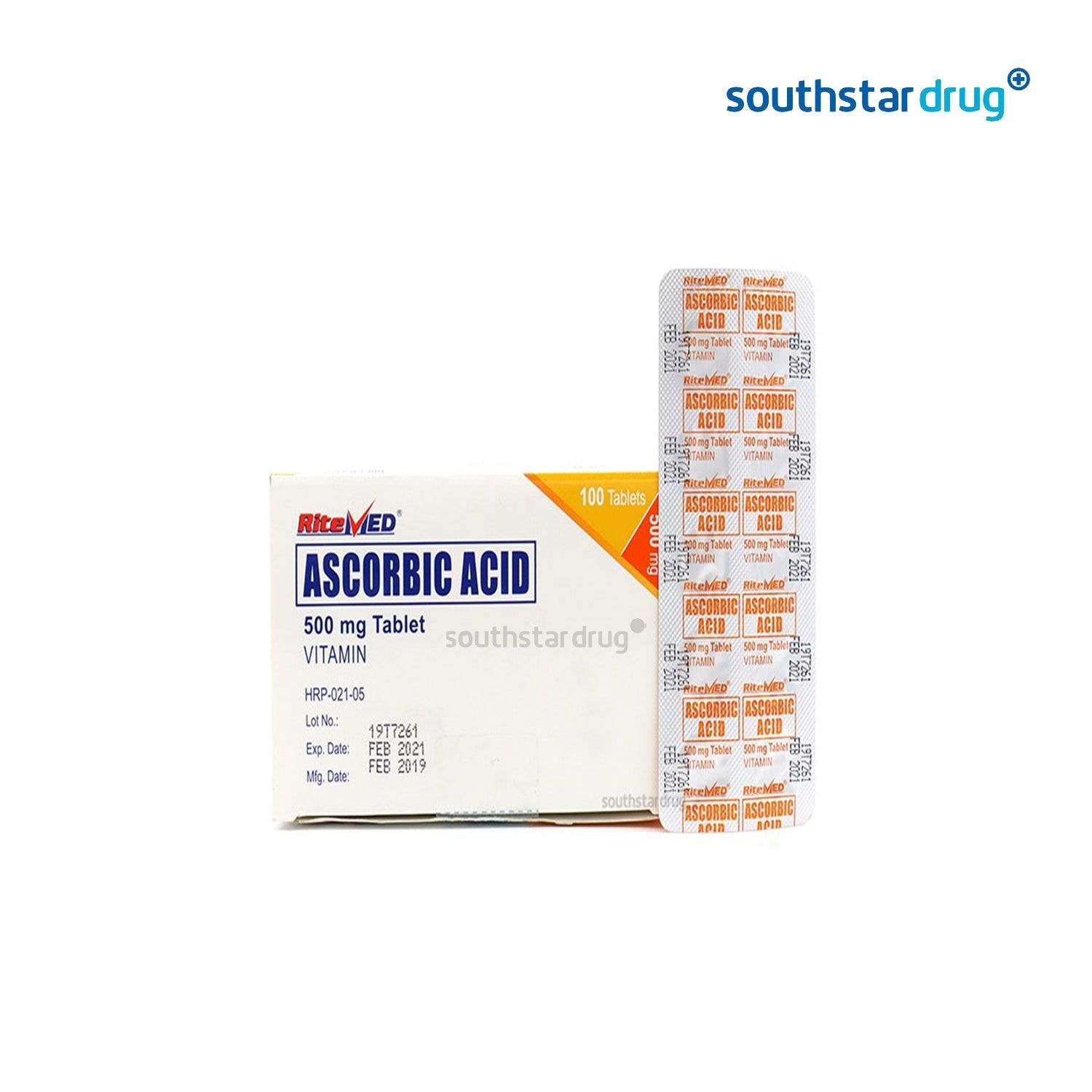 RiteMed Ascorbic Acid 500mg Tablet - 20s - Southstar Drug