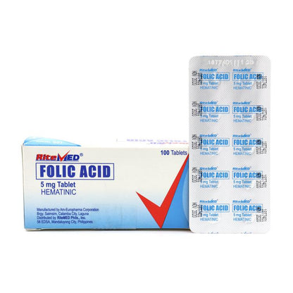 RiteMed Folic Acid 5mg Tablet - 20s - Southstar Drug