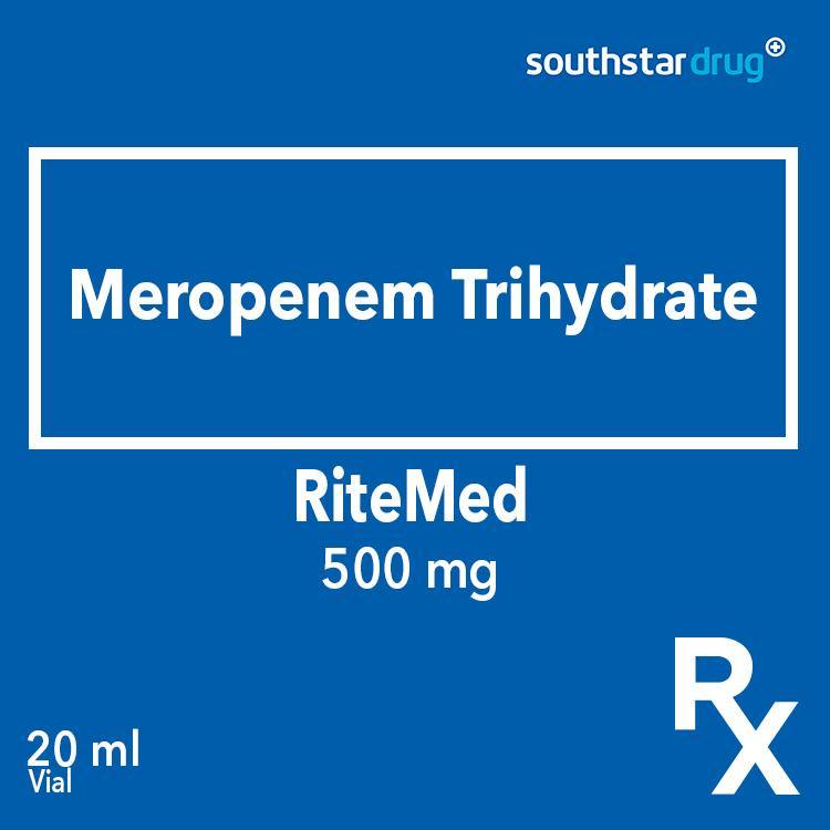 Rx: RiteMed Meropenem Trihydrate 500mg 30ml Vial - Southstar Drug