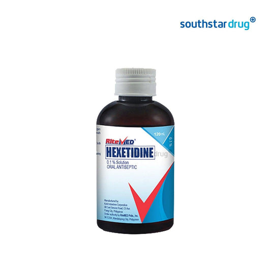 RiteMed Hexetidine 0.1% Solution 120ml Oral Antiseptic - Southstar Drug