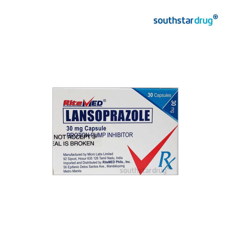 Rx: Ritemed Lansoprazole 30mg Capsule - Southstar Drug