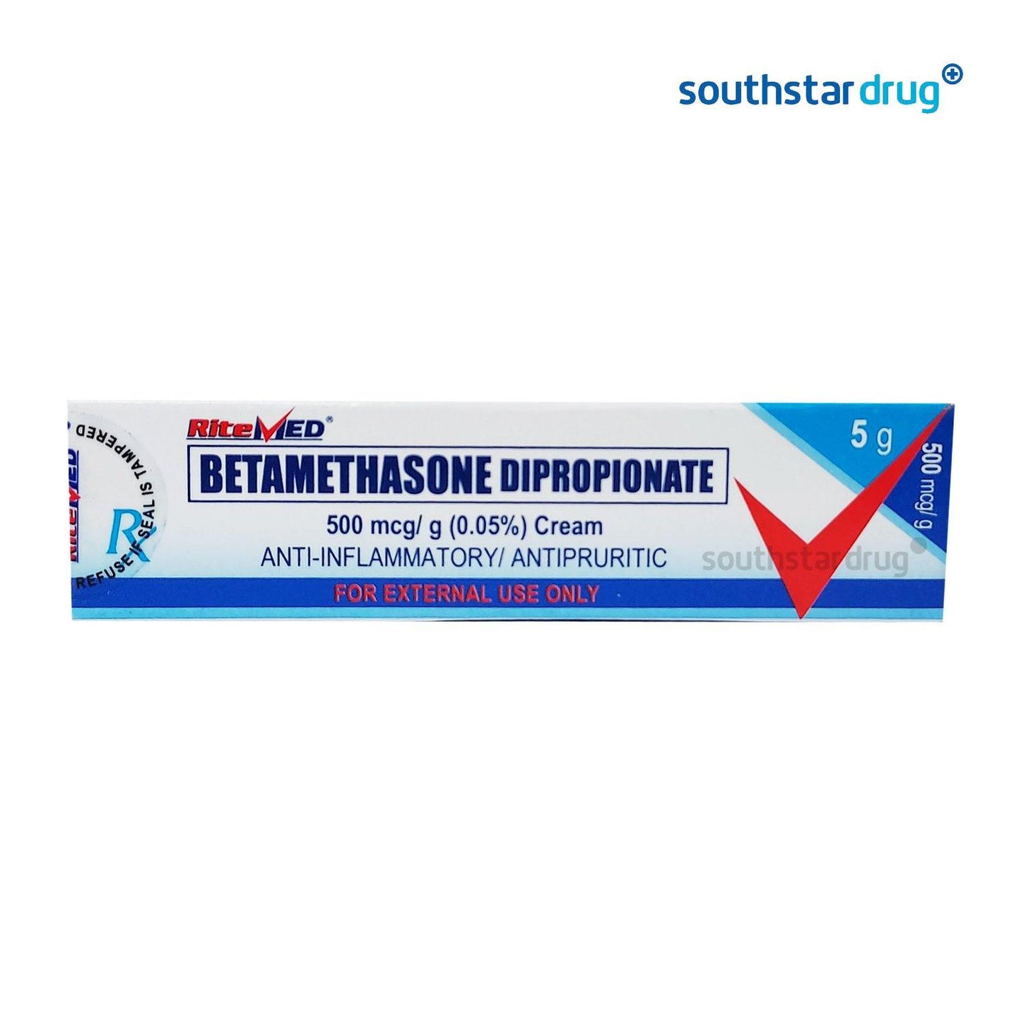 Rx: Ritemed Betamethasone Dipropionate 500mcg / g 5 g Cream - Southstar Drug