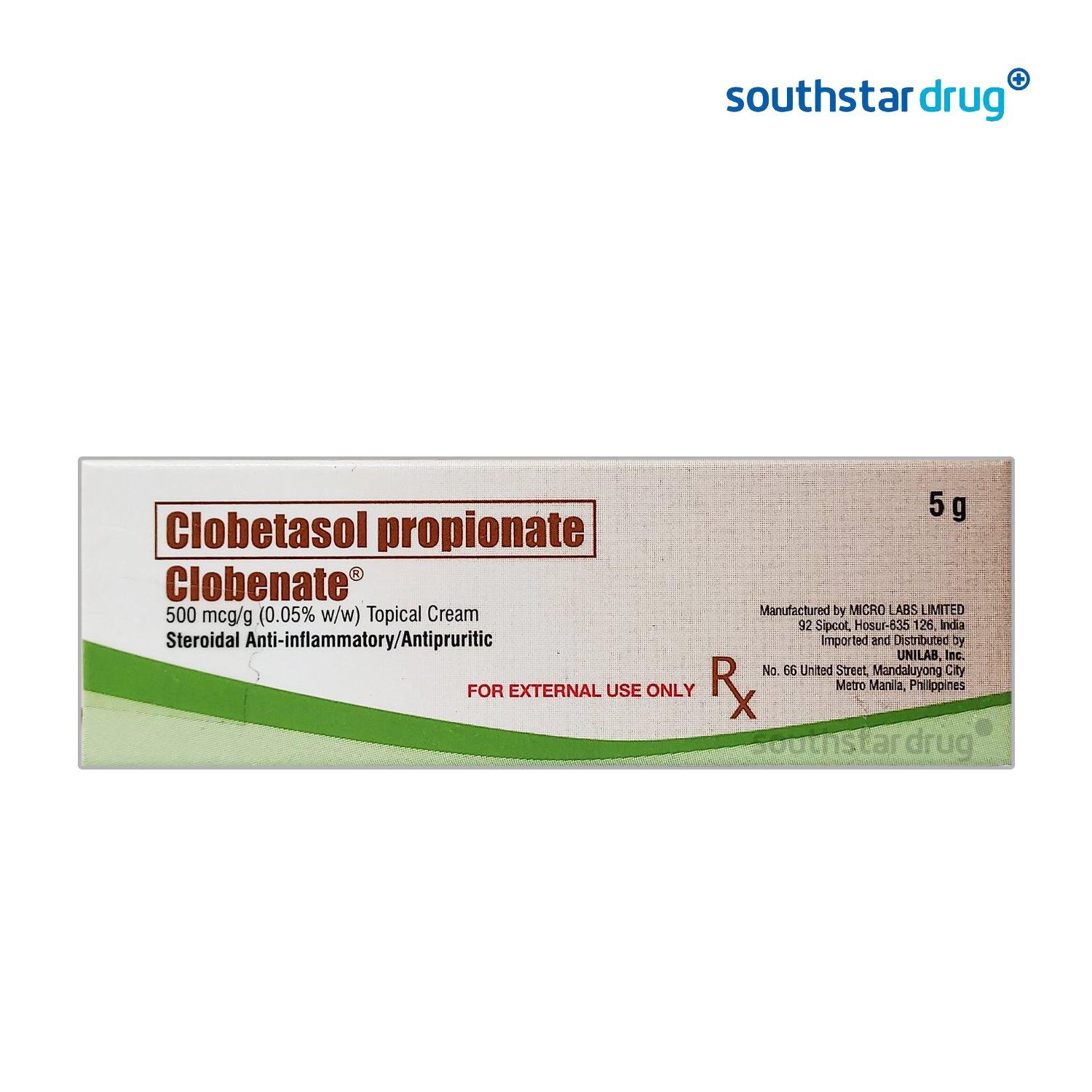 Rx: Clobenate 500mcg 5 g Cream - Southstar Drug