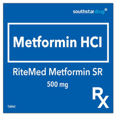 Rx: RiteMed Metformin SR 500mg Tablet - Southstar Drug