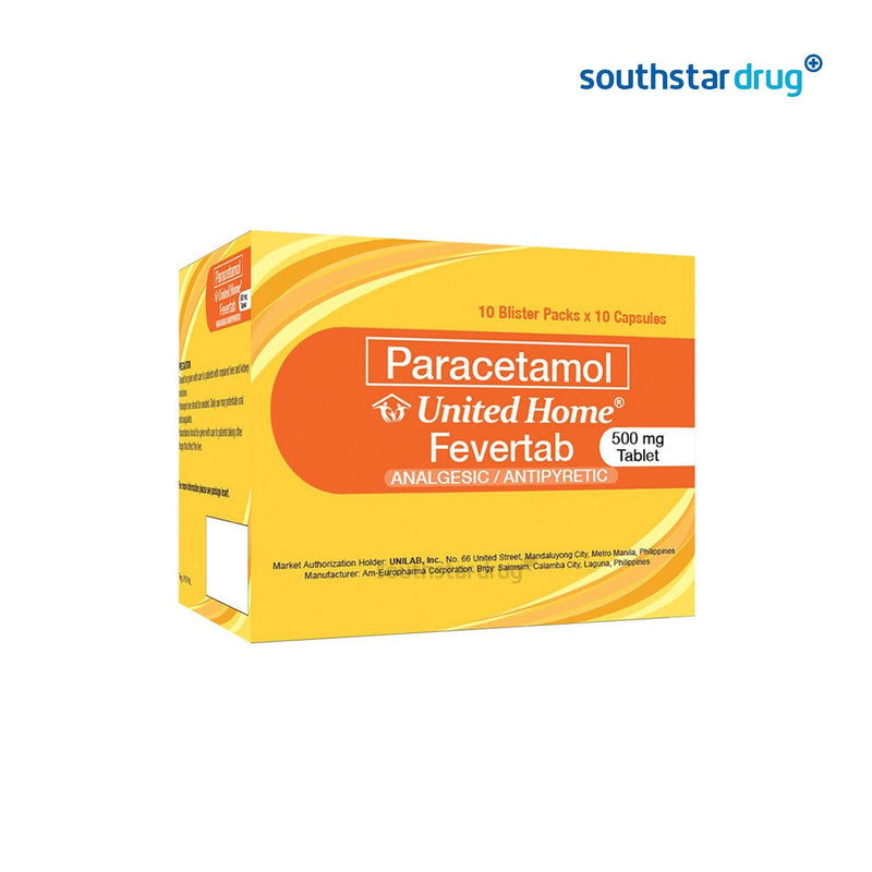 UHP Fevertab 500mg Tablet - 20s - Southstar Drug