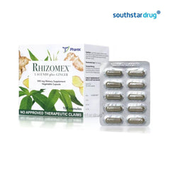 Rhizomex 500mg Lagundi Plus Ginger Capsule - 20s - Southstar Drug