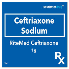 Rx: RiteMed Ceftriaxone 1 g Vial - Southstar Drug