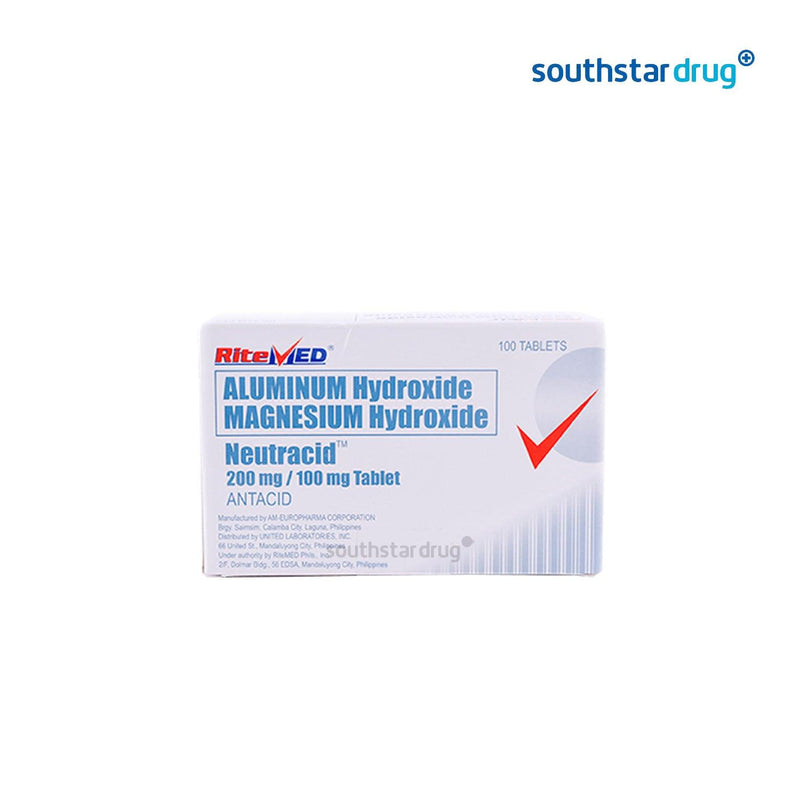 RiteMed Neutracid 200mg/100mg Tablet - 20s - Southstar Drug