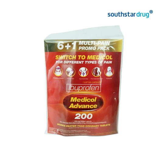 Medicol Advance 200mg Softgel Capsule 6 plus 1 - Southstar Drug