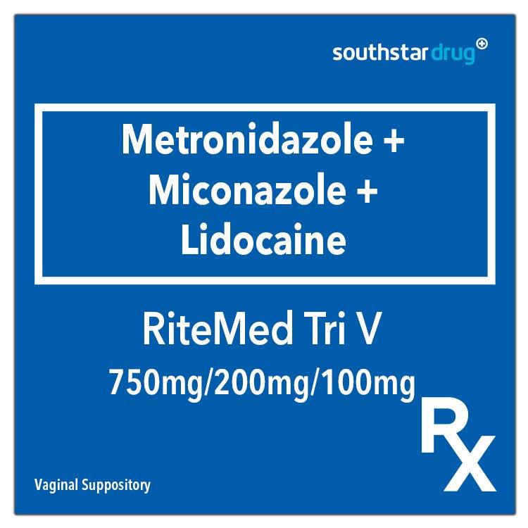 Rx: RiteMed Tri V 750mg/200mg/100mg Vaginal Suppository - Southstar Drug