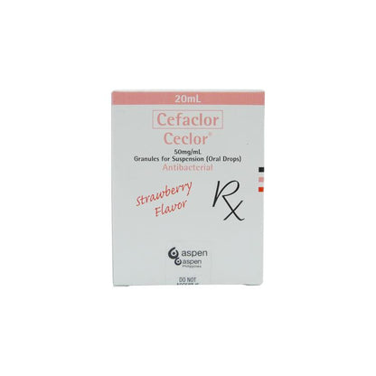 Rx: Ceclor Strawberry Flavor 50mg /ml 20ml Oral Drops - Southstar Drug