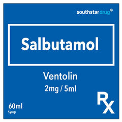 Rx: Ventolin Orange Flavour 2mg / 5ml 60ml Syrup - Southstar Drug