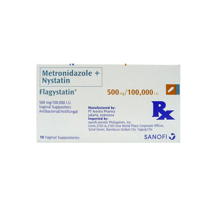 Rx: Flagystatin 500mg / 100,000 IU Vaginal Suppository - Southstar Drug