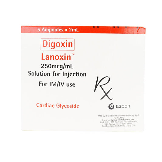 Rx: Lanoxin 250mcg /ml Ampoules - Southstar Drug