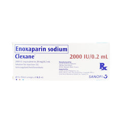 Rx: Clexane 2000 I.U / 0.2 ml Injection - Southstar Drug