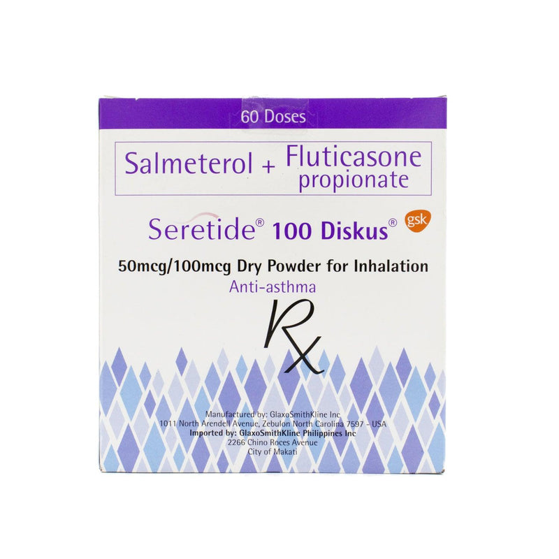Rx: Seretide 100 Diskus 50mcg / 100mcg 60 Doses Inhaler - Southstar Drug