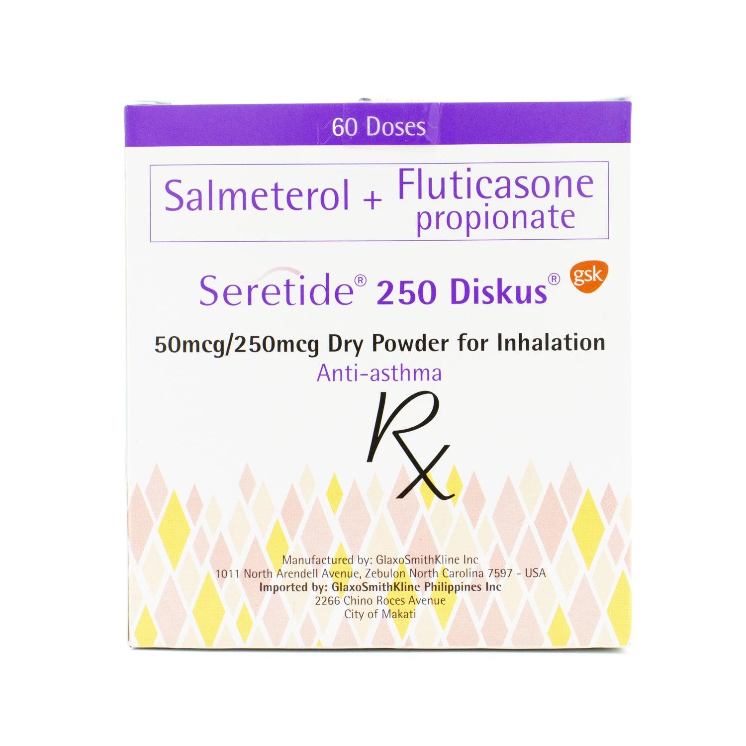 Rx: Seretide 250 Diskus 50mcg / 250mcg 60 dose Inhaler - Southstar Drug