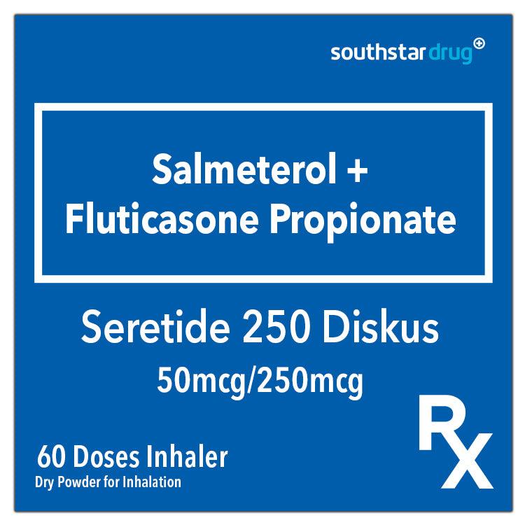 Rx: Seretide 250 Diskus 50mcg / 250mcg 60 dose Inhaler - Southstar Drug