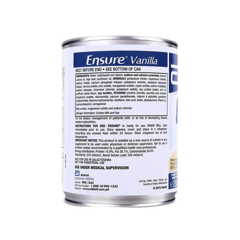 Ensure Liquid Vanilla Can 250ml - Southstar Drug