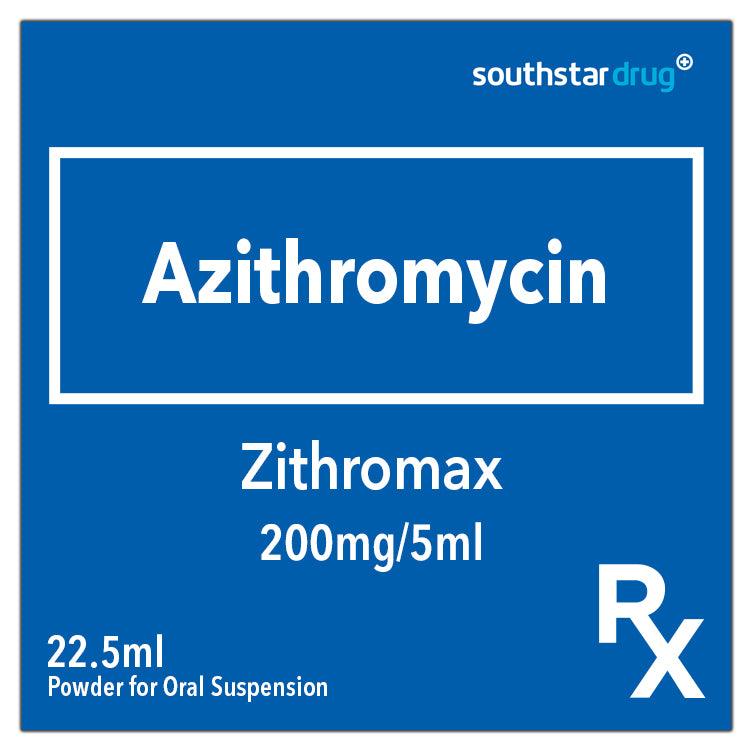 Rx: Zithromax 200mg / 5ml 22.5ml Powder for Oral Suspension - Southstar Drug