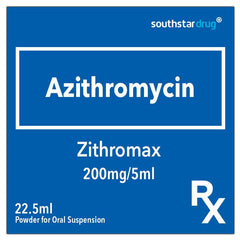 Rx: Zithromax 200mg / 5ml 22.5ml Powder for Oral Suspension - Southstar Drug