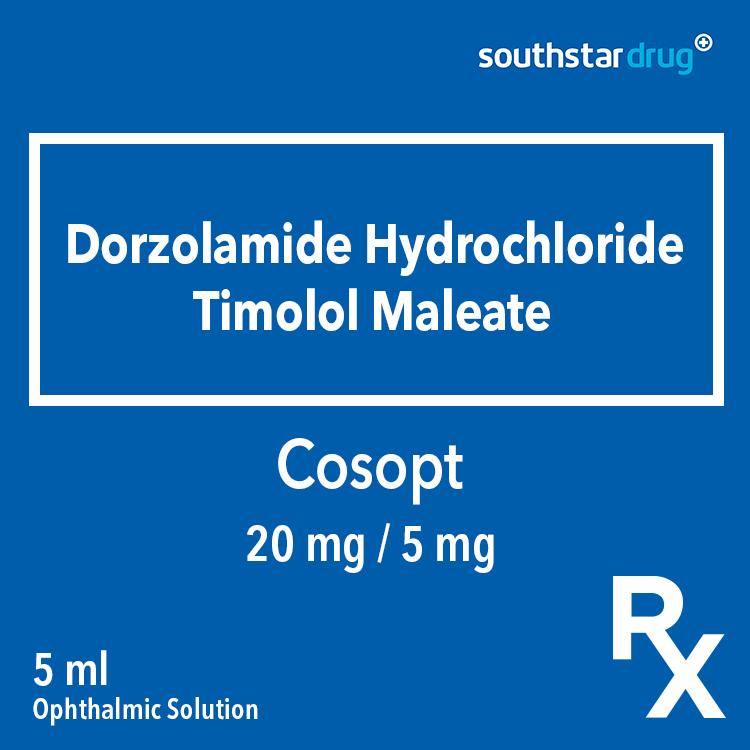 Rx: Cosopt 20 mg / 5 mg 5 ml Ophthalmic Solution - Southstar Drug