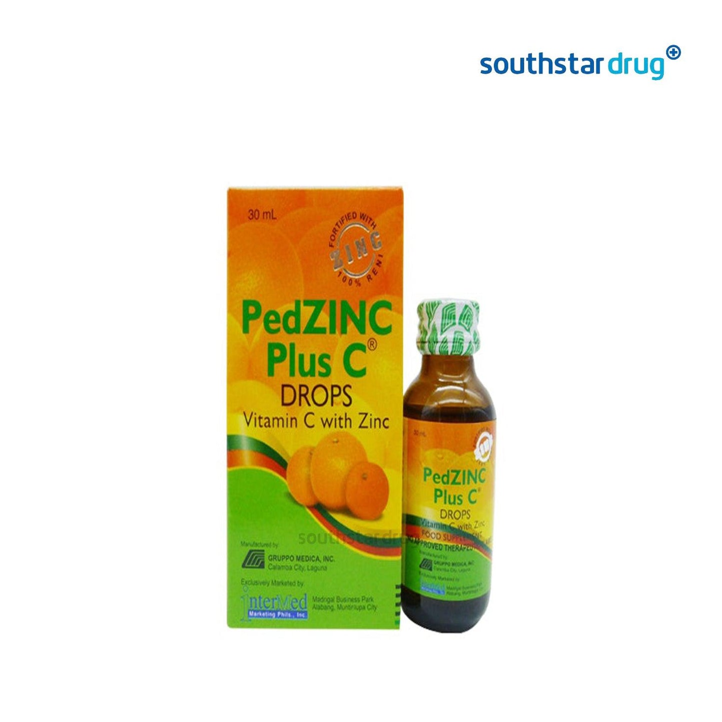 PedZINC Plus C 100mg 30ml Oral Drops - Southstar Drug