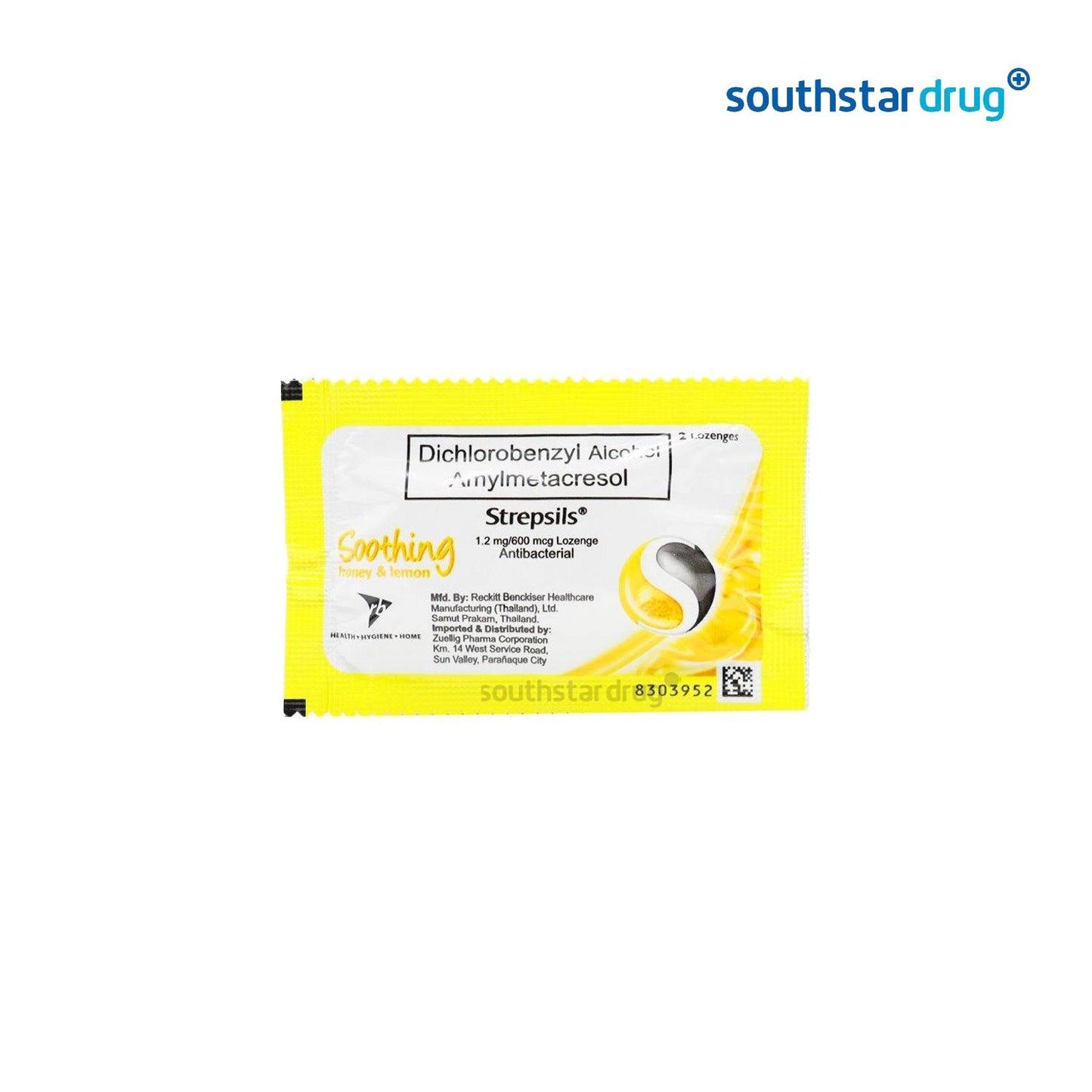 Strepsils Soothing Honey & Lemon Foil Lozenge - 2s - Southstar Drug