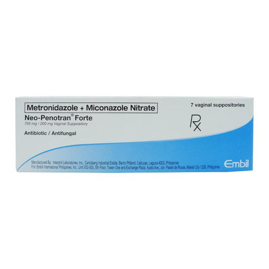 Rx: Neo - Penotran Forte 750mg / 200mg Vaginal Suppository - Southstar Drug