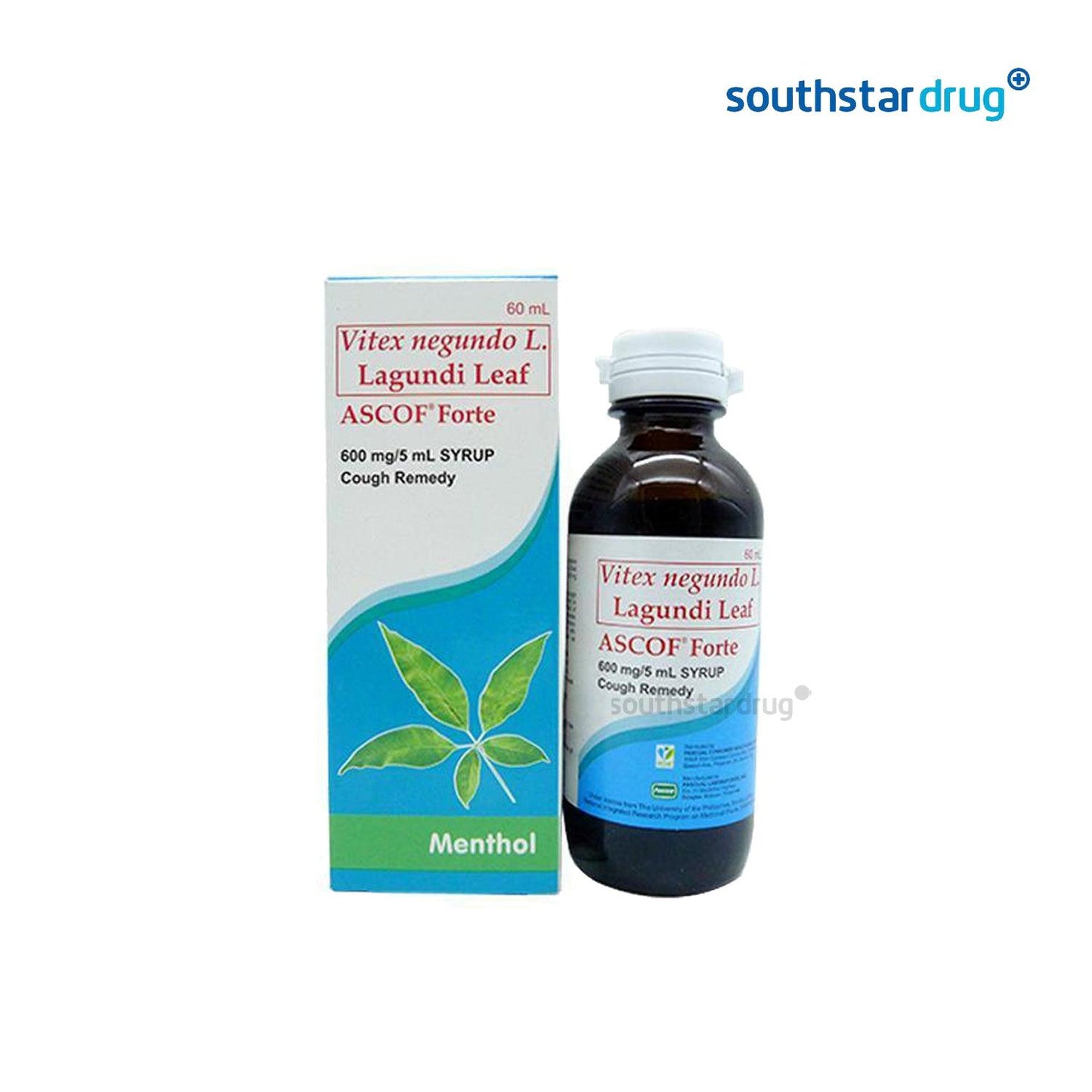 Ascof Forte Menthol 600mg/5ml 60ml Syrup - Southstar Drug