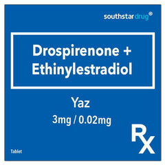Rx: Yaz 3mg / 0.02mg Tablet - Southstar Drug