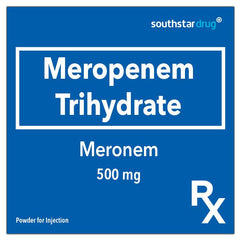 Rx: Meronem 500mg Powder for Injection - Southstar Drug