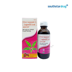 Ascof Strawberry 300mg / 5ml 60ml Syrup - Southstar Drug