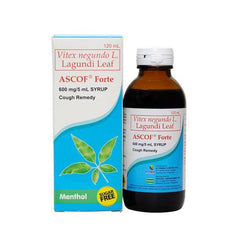 Ascof Forte Menthol SF 600mg/5ml Syrup 120ml - Southstar Drug
