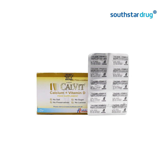 Calvit 600mg / 200 I.U. Tablet - 20s - Southstar Drug