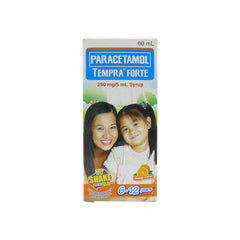 Tempra Forte 6 - 12 years old Orange Flavor 250 mg / 5 ml 60 ml Syrup - Southstar Drug