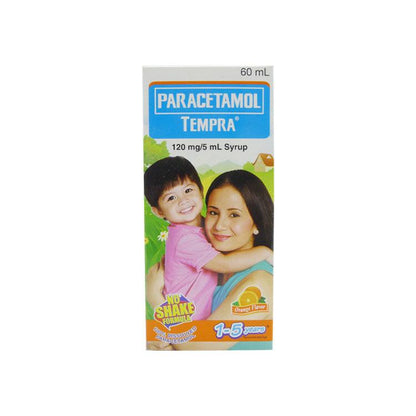 Tempra 1- 5 years old Orange Flavor 120 mg / 5 ml 60 ml Syrup - Southstar Drug