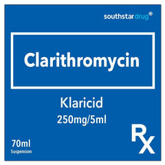 Rx: Klaricid 250mg / 5ml Suspension 70ml - Southstar Drug