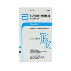 Rx: Klaricid 250mg / 5ml Suspension 70ml - Southstar Drug