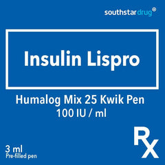 Rx: Humalog Mix 25 Kwik Pen 100 IU /ml 3ml Pre-filled pen - Southstar Drug