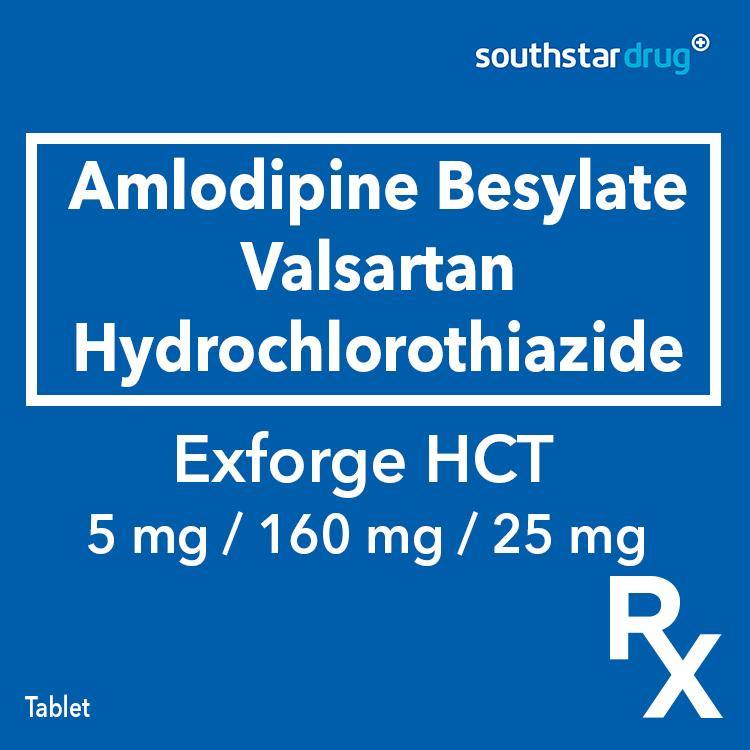 Rx: Exforge HCT 5mg / 160mg / 25mg Tablet - Southstar Drug