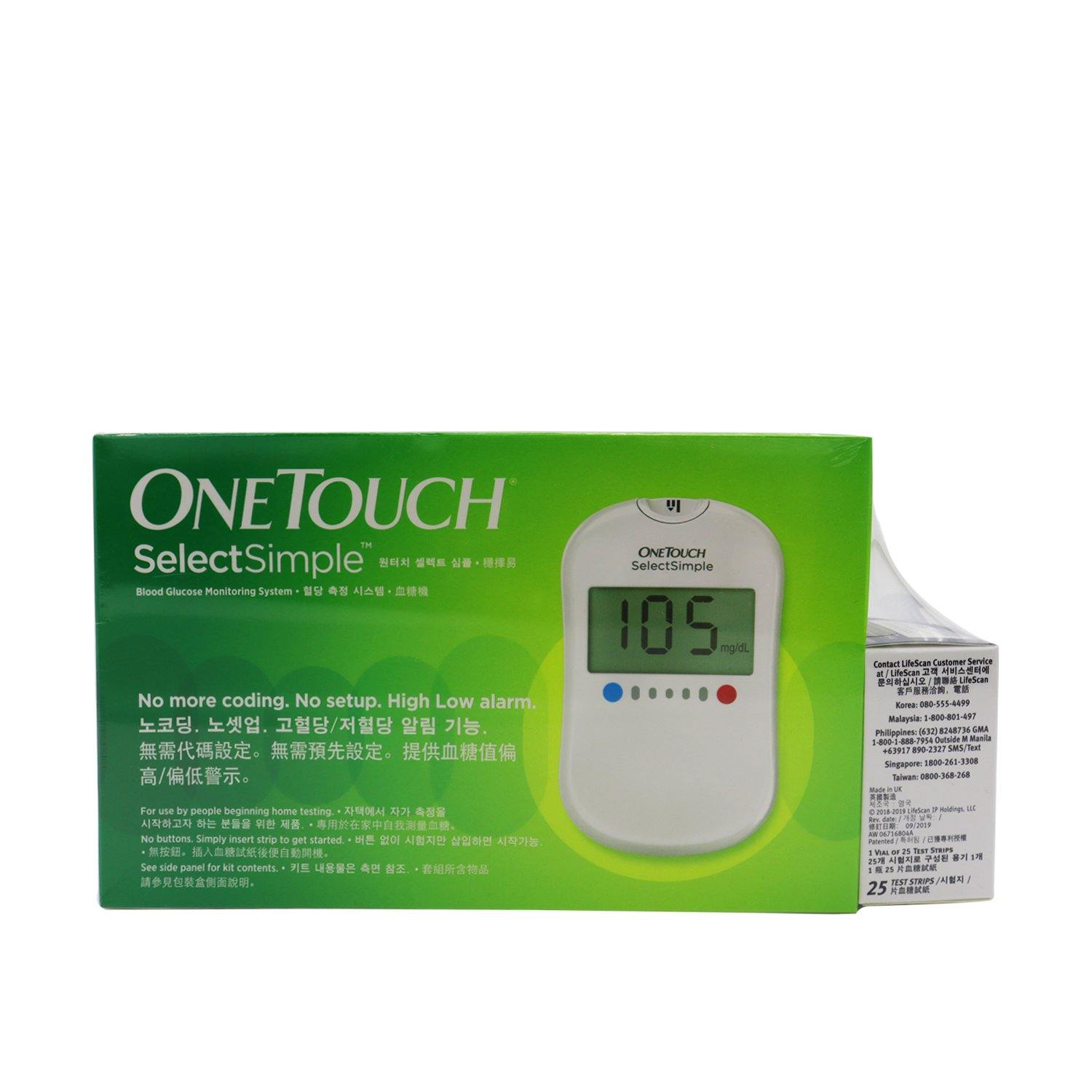 One Touch Glucose Monitoring Test Kit Select Simple