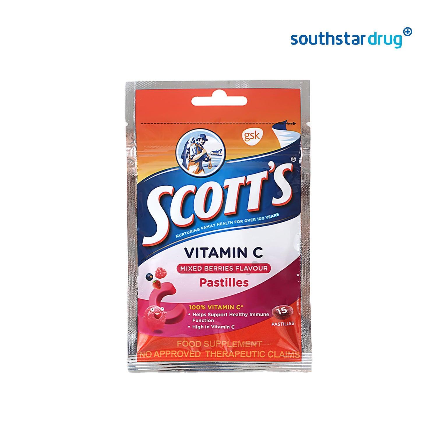 Scott's Pastilles Kids Vitamin C Mixed Berries Pastilles - 15s - Southstar Drug